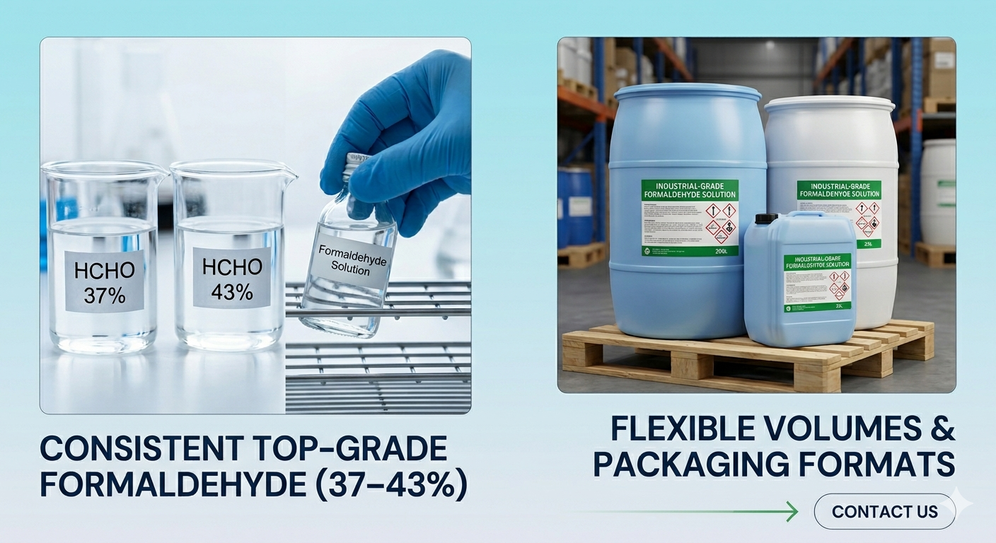 Formaldehyde industrial storage and packaging